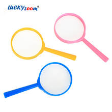 Colorful Handheld Mini Magnifier 3X Eco-friendly Portable Children Magnifying Glass Students Outdoor Toy Magnifier Loupe Gift 2024 - buy cheap