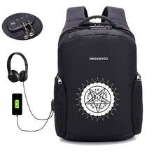 Kuroshitsuji anime black butler backpack USB charging Men women Laptop Backpacks Teenager student Male Mochila Travel backpack 2024 - buy cheap