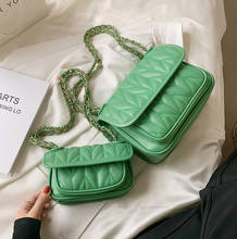 Летние зеленые маленькие сумки через плечо из искусственной кожи для женщин 2021 трендовые женские брендовые трендовые сумки через плечо дизайнерские 2024 - купить недорого