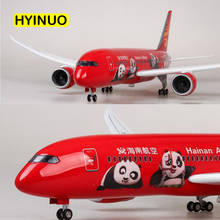 43CM 1/130 Scale Airplane  B787 China Hainan Airline Model W Light and Wheel Diecast Plastic Resin Plane For Collection 2024 - buy cheap