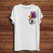 Camiseta divertida de capitán Flerkens para hombre y mujer, camisa informal blanca con estampado de el gato en el bolsillo, Hipster, Unisex 2024 - compra barato