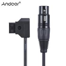 Andoer-cabo de alimentação para bateria, 100cm/pés, placa v-mount, monitor filmadora d-top macho para xlr, adaptador fêmea de 4 pinos, cabo de alimentação 2024 - compre barato