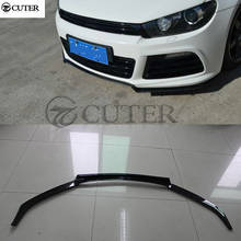 Para scirocco r carro de fibra de carbono amortecedor dianteiro spoiler estilo caska 09-14 2024 - compre barato