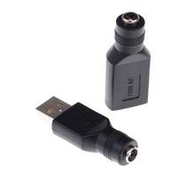 Female Jack To USB 2.0 Male Plug / Female Jack 5V DC Power Plugs Connector Adapter Laptop 5.5*2.1mm Black Color 2024 - buy cheap