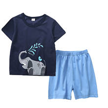 2021 Spring New Summer Clothes Set Cute Cartoon Print Toddler Baby Boys T-shirt Kids Girls Tops with Shorts Fashion Clothing 2024 - buy cheap