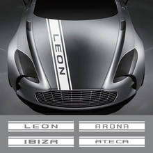 Adesivo de vinil automotivo para seat ibiza, leon, arona, ateca, capa de motor, decalques à prova d'água, acessórios de decoração 2024 - compre barato