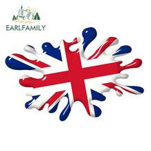EARLFAMILY-pegatinas creativas 3D de la bandera británica para coche, Material de vinilo, calcomanía impermeable, bricolaje, decoración divertida a prueba de arañazos, 13cm x 9,4 cm 2024 - compra barato