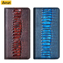 Luxury Genuine Leather Flip Phone Case For ZTE Blade A506 A510 A511 A515 A512 Ostrich Cover For Blade A520 A521 A522 A530 Case 2024 - buy cheap