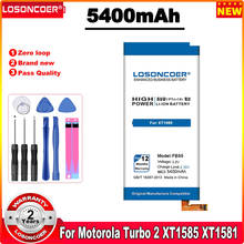 LOSONCOER-batería FB55 de 5400mAh para Motorola Moto DROID Turbo 2, XT1585, XT1581, XT1580, Moto X Force 2024 - compra barato