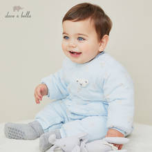 DBH15066 dave bella/зимние комбинезоны унисекс с модным принтом для новорожденных; Одежда для малышей; Детский комбинезон; 1 предмет 2024 - купить недорого
