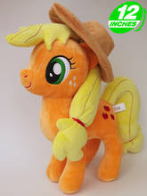 Unicornio Anime figura Apple Jack de peluche muñeca algodón PP de peluche de los animales caballo juguetes de los niños 12 "30 CM 2024 - compra barato