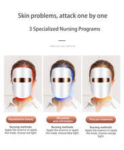 Led máscara facial purga fóton led máscara belleza rejuvenescimento da pele facial máscara facial rosto luz terapia enrugamento acne beleza da pele ferramenta 2024 - compre barato