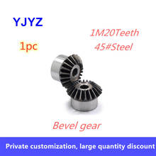 1M 20teeth metal bevel gear 45# steel tooth surface quenched 90 degrees 1:1 transmission 1pc 2024 - buy cheap