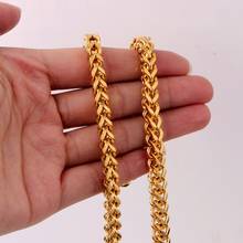 Fashion Hot 316L Stainless Steel Gold Tone Figaro Link Chain Womens Mens Necklace 6mm Wide Wholesale Jewelry 24"/30" 2024 - buy cheap