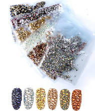 Pedras de strass para arte em unhas, 40 cores sortidas de strass, transparente, sem adesivo, com parte traseira lisa, para decoração de unhas 3d, com glitter 2024 - compre barato
