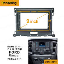 1din2Din Автомобильный DVD рамка адаптер для аудио установки набор для отделки приборной панели гранита 9 дюймов для FORD Ranger 2015-2019 двойной Din радио плеер 2024 - купить недорого