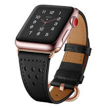Leather Loop strap For apple watch band apple watch 5 4 40mm 44mm correa iWatch 3 2 1 42mm 38mm bracelet wrist watch Accessories 2024 - buy cheap