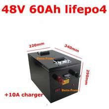 waterproof 48V 60AH LiFePO4 battery deep cycle for 3500w bike scooter bakfiets RV Camper inverter Solar energy + 5A charger 2024 - buy cheap