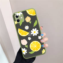 Gykz bonito limão flor caso de telefone para iphone x 11 pro xs max 7 se 2020 xr 8 6s plus floral acrílico à prova de choque capa doces fundas 2024 - compre barato