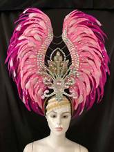 Brazil Rio Spanish Cuba Santiago Havana Venice Dionysia carnival Float Mask dress masque ball costume samba plumage plume Headd 2024 - buy cheap