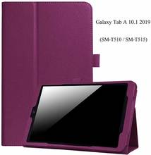 Чехол для Samsung Galaxy Tab A 10,1 2019 T510 T515 SM-T510 SM-T515 Высокое качество PU кожаный смарт-чехол-книжка планшет Cas 2024 - купить недорого