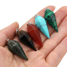 Natural Stone Crystal Agates Pendant Charms Turquoises Healing Reiki Pendants for Women Jewelry Making DIY Charm Necklace Gift 2024 - buy cheap