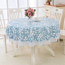 Toalha de mesa redonda em pvc com estampa de flores, toalha de mesa decorativa elegante e à prova d'água em pvc 2024 - compre barato