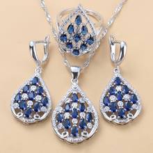 Hollow Water Drop Accessories  With Natural Stone CZ Jewelry Sets For Women Fashion Wedding Party Costume Women Sets 2024 - buy cheap