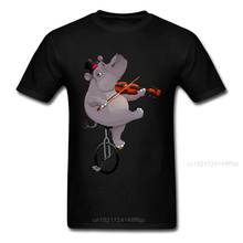 Funny T Shirt Hippo On An Unicycle Tshirt 2018 Newest Mens T-Shirt O Neck Short Sleeve 100% Cotton Tops & Tees Summer Sweater 2024 - buy cheap