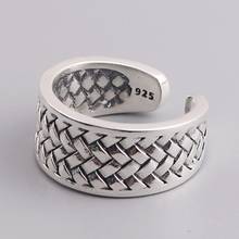 2020 new Thai silver woven ring for men and woman vintage100% real s925 pure silver simple twist men and women rings 2024 - buy cheap