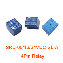 Relé SRD DC 5/12/24V, bobina SPDT 4P, Mini relé de potencia, placa PCB, SRD-05VDC-SL-A SRD-12VDC-SL-A para Arduino, 1 Uds. 2024 - compra barato