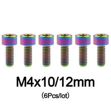 Xingxi 6Pcs M4 Titanium Ti Bolt M4x10 12mm Inner Hexagon Stigma DIN912 Screw for Bike Bicycle 2024 - buy cheap