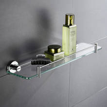 Bathroom Glass Bath Shower Shelf Holder Single Layer Modern Style Glass Shower Room Cosmetic Shelf Rack 2024 - buy cheap