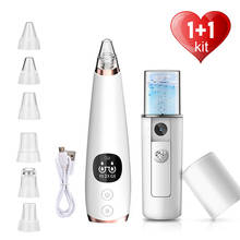 Microdermabrasion Blackhead Remover Face Skin Vacuum Pore Cleaner Suction Acne Pimple Removal Tool + Mini Nano Facial Steamer 41 2024 - buy cheap