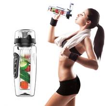 1 Pcs 32oz 900ml Tritan Fruit Infuser Juice Shaker Sports Water Bottle With Flip Top Portable Travel BPA Free 7 Color TSLM1 2024 - buy cheap