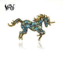 VEYO Horse Shape Rhinestone Brooches Vintage Animal Zinc Alloy Brooches Pins For Women Fashion Jewelry New Gifts 2024 - buy cheap