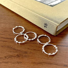 Amaiyllys anel de prata esterlina 925, minimalista redondo com contas, anel de dedo da moda, índice para mulheres, joias de festa 2024 - compre barato