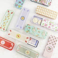 Portable Mini Floral Metal Storage Box Slide Small Pill Headphone Cigarette Jewelry Tin Box Organizer Container 2024 - buy cheap