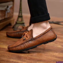 Повседневные кожаные мокасины, мужские туфли; Мягкие и удобные для вождения мужские туфли-мокасины обувь мокасин Kasual для мужчин Schoenen785 2024 - купить недорого