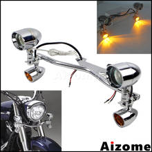 Luces auxiliares LED antiniebla universales para motocicleta, Kit de soporte para Honda Shadow VT750 VT1100 VTX1300 VTX1800 personalizado 2024 - compra barato