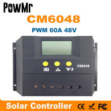 Powmr controlador de bateria solar 60a 48v cm6048, painel fv controlador de carga de bateria, sistema solar para casa e ambientes internos 2024 - compre barato