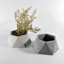 Molde geométrico de hexágono para vaso de concreto, diy, forma de silicone para vaso de flores de cimento, para plantas suculentas, ferramenta de decoração doméstica 2024 - compre barato