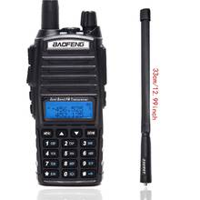 Baofeng UV-82 portátil com antena transceptor em dois sentidos handheld rádio cb ham walkie talkie amador dupla banda uv82 caça rádio 2024 - compre barato