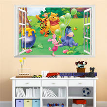 Winnie-pegatinas de pared para niños, calcomanías de decoración de pared, Mural para decoración de la habitación de los niños 2024 - compra barato