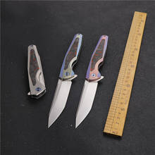 Cuchillo plegable de acero S35vn TC4 de aleación de titanio, cuchillo afilado de caza de bolsillo de alta dureza, cuchillo táctico EDC para fruta 2024 - compra barato