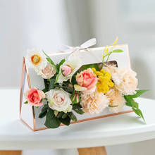 Cajas de flores portátiles, embalaje decorativo, bolsas de flores para floristería, bolsas de papel para envolver regalos de boda, decoración DIY 2024 - compra barato