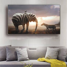 Animal Painting Elephant Zebra Bird Posters Canvas Prints Wall Art Pictures For Living Room Modern Home Decor Wall Painting 2024 - buy cheap