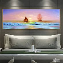 MUTU Wall Painting Landscape Posters and Print Wall Art Canvas Painting Ocean Ship Pictures for Living Room Home Decor No Frame 2024 - buy cheap