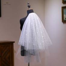 Short Wedding Veils With Comb Stars Bride Veil Tulle Veils Accessories 2024 - buy cheap