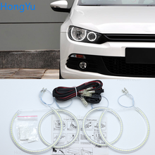 For Volkswagen VW Scirocco 2008 - 2013 non projector Super Bright white color SMD led Angel Eyes kit daytime running light DRL 2024 - buy cheap